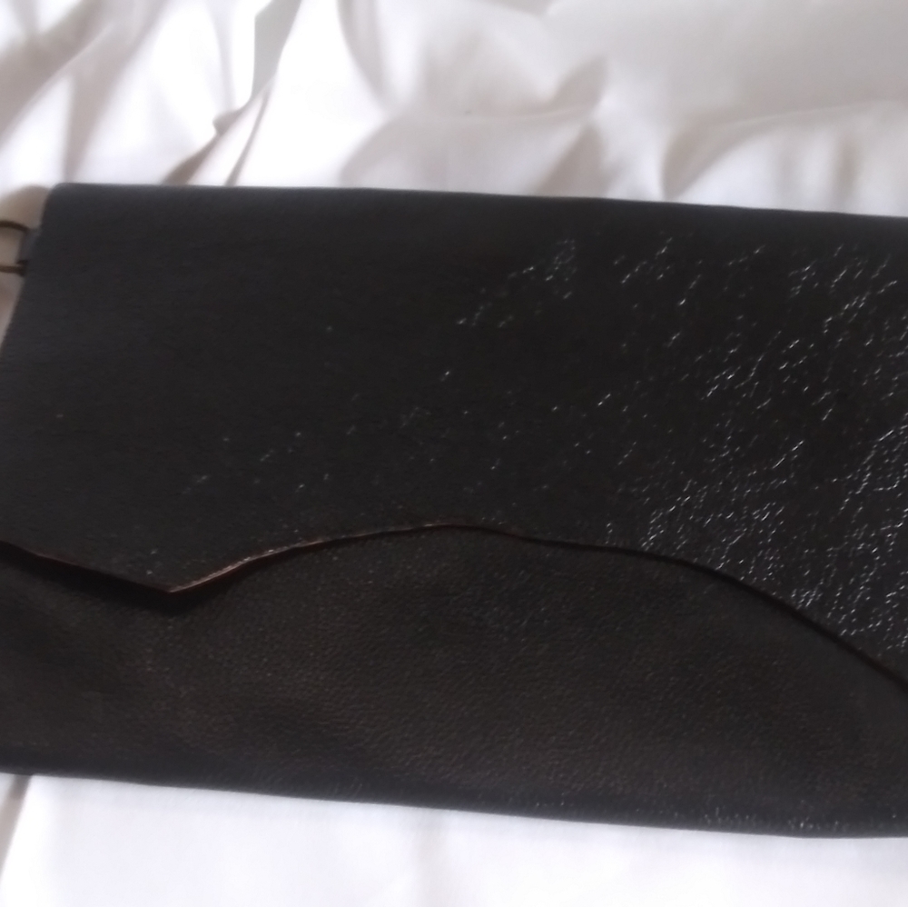 Handmade leather clutch